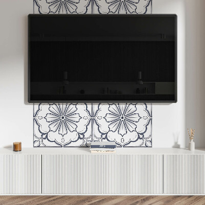 Rechteckige wandpaneel Blumenmotiv auf der Fliese