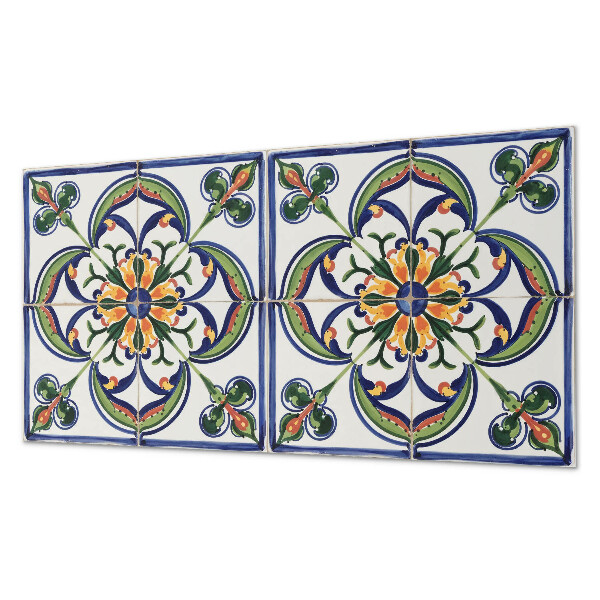 Rechteckige wandverkleidung innen Blumenmotiv auf der Fliese