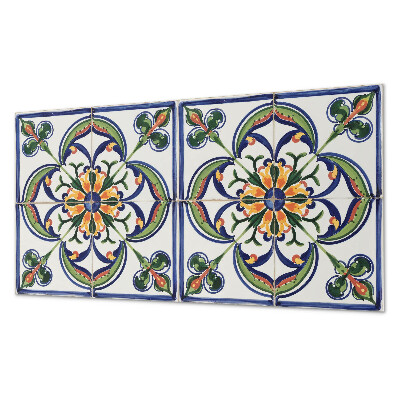 Rechteckige wandverkleidung innen Blumenmotiv auf der Fliese