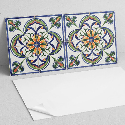 Rechteckige wandverkleidung innen Blumenmotiv auf der Fliese