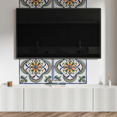 Rechteckige wandverkleidung innen Blumenmotiv auf der Fliese