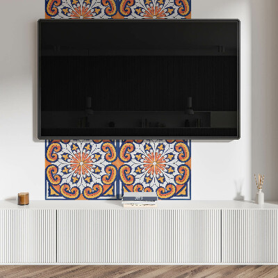 Rechteckige wandpaneel Blumenmotiv auf buntem Hintergrund