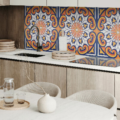 Rechteckige wandpaneel Blumenmotiv auf buntem Hintergrund