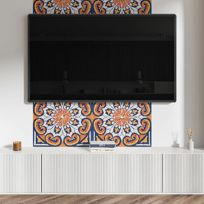Rechteckige wandpaneel Blumenmotiv auf buntem Hintergrund