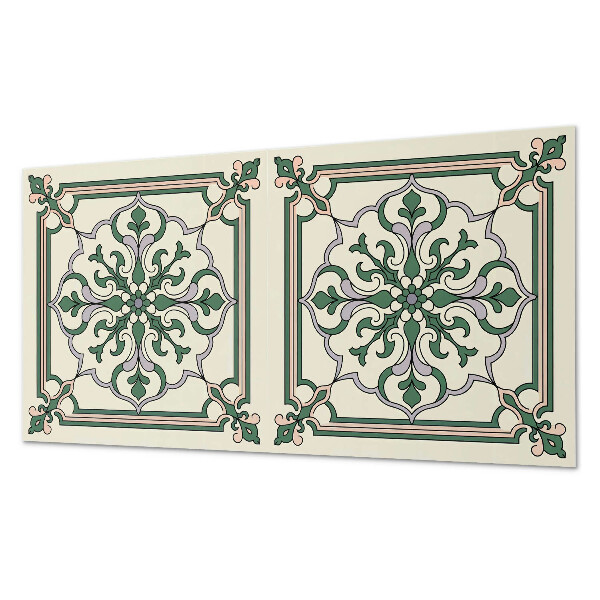 Rechteckige wandverkleidung innen Blumenmotiv mit dekorativen Details