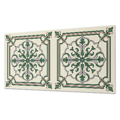 Rechteckige wandverkleidung innen Blumenmotiv mit dekorativen Details