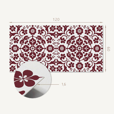 Rechteckige wandverkleidung innen Blumenmuster mit dekorativen Details