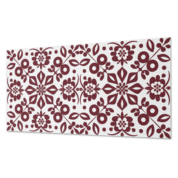 Rechteckige wandpaneel Blumenmotiv mit grünen Blättern