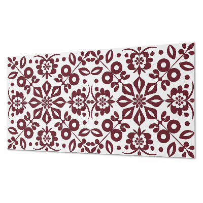 Rechteckige wandpaneel Blumenmotiv mit grünen Blättern
