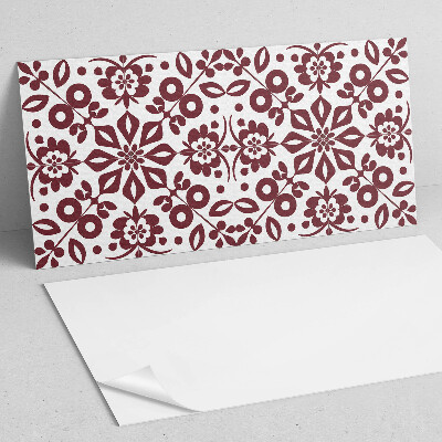 Rechteckige wandpaneel Blumenmotiv mit grünen Blättern
