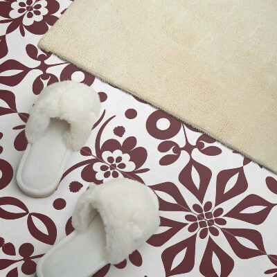 Rechteckige wandpaneel Blumenmotiv mit grünen Blättern