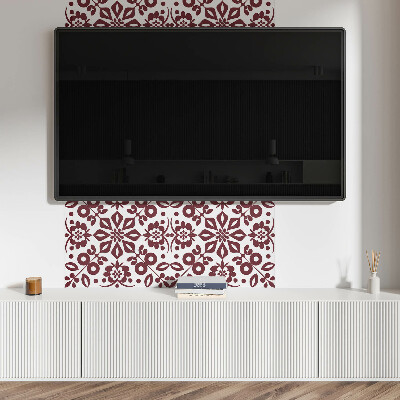 Rechteckige wandpaneel Blumenmotiv mit grünen Blättern