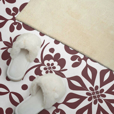 Rechteckige wandpaneel Blumenmotiv mit grünen Blättern