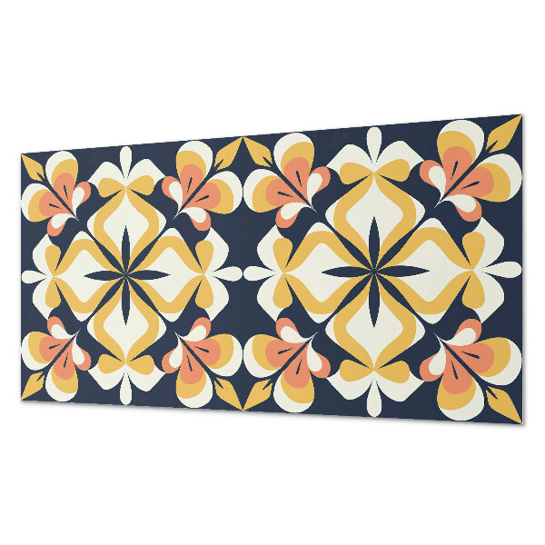 Rechteckige wandpaneel selbstklebend Blumenmotiv in Form von Geometrie