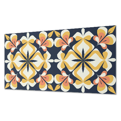 Rechteckige wandpaneel selbstklebend Blumenmotiv in Form von Geometrie
