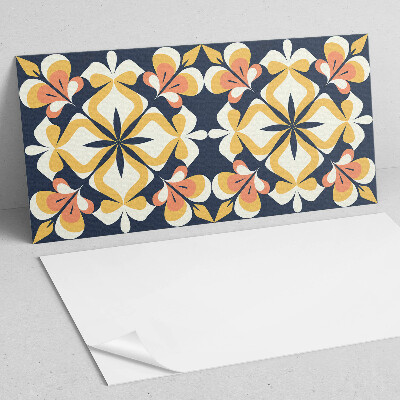 Rechteckige wandpaneel selbstklebend Blumenmotiv in Form von Geometrie