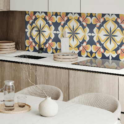 Rechteckige wandpaneel selbstklebend Blumenmotiv in Form von Geometrie
