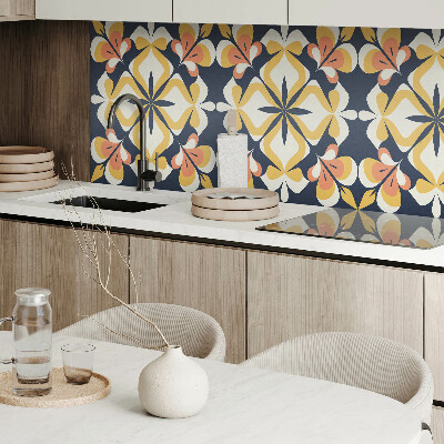 Rechteckige wandpaneel selbstklebend Blumenmotiv in Form von Geometrie