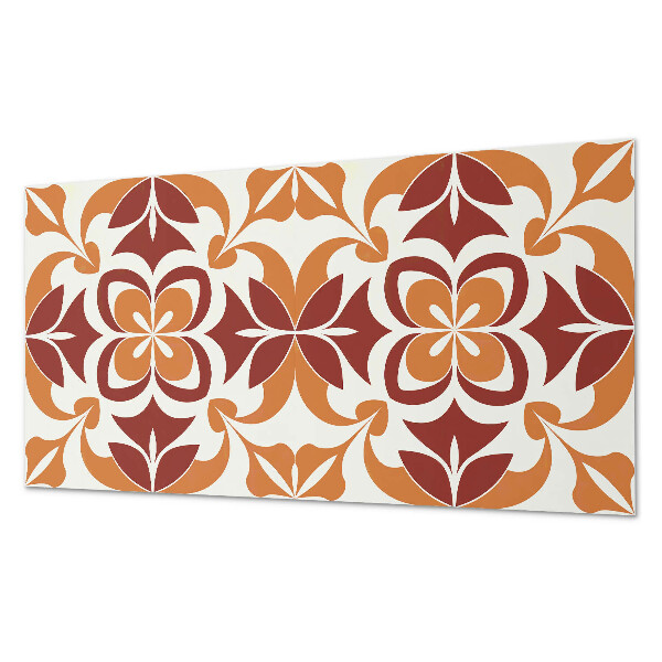 Rechteckige wandpaneel Blumenmotiv mit grünen Blättern