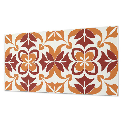 Rechteckige wandpaneel Blumenmotiv mit grünen Blättern