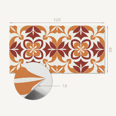 Rechteckige wandpaneel Blumenmotiv mit grünen Blättern