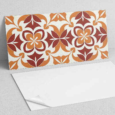 Rechteckige wandpaneel Blumenmotiv mit grünen Blättern