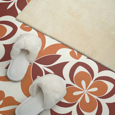 Rechteckige wandpaneel Blumenmotiv mit grünen Blättern