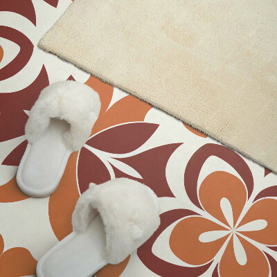 Rechteckige wandpaneel Blumenmotiv mit grünen Blättern