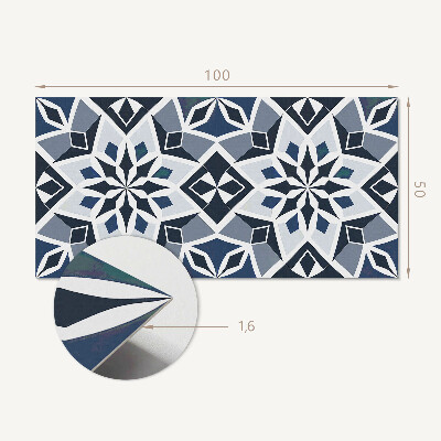 Rechteckige wandpaneel selbstklebend Florale Geometrie im modernen Stil