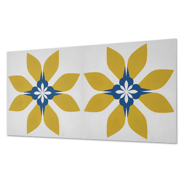Rechteckige wandpaneel Blumenmotiv mit Blättern