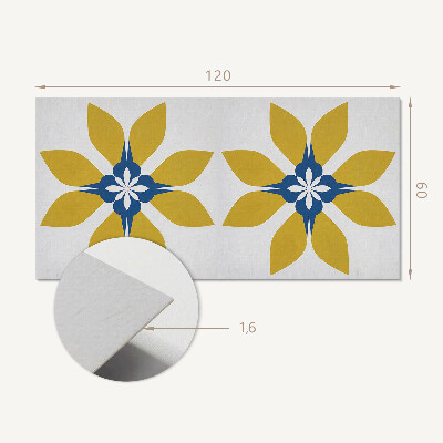 Rechteckige wandpaneel Blumenmotiv mit Blättern