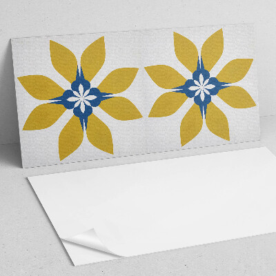 Rechteckige wandpaneel Blumenmotiv mit Blättern