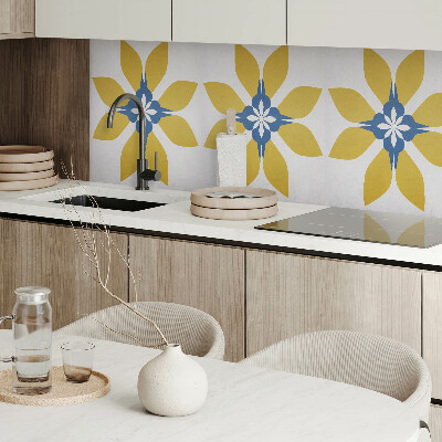 Rechteckige wandpaneel Blumenmotiv mit Blättern
