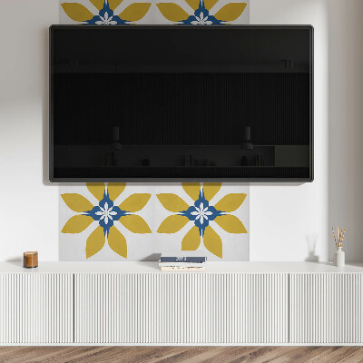 Rechteckige wandpaneel Blumenmotiv mit Blättern