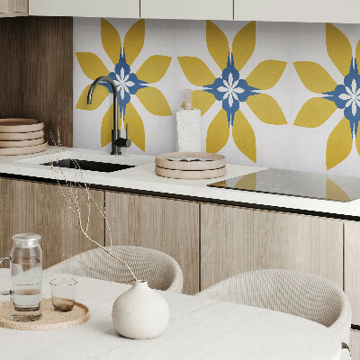 Rechteckige wandpaneel Blumenmotiv mit Blättern