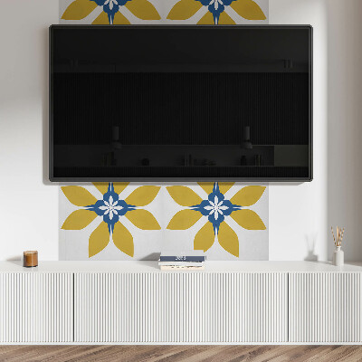 Rechteckige wandpaneel Blumenmotiv mit Blättern