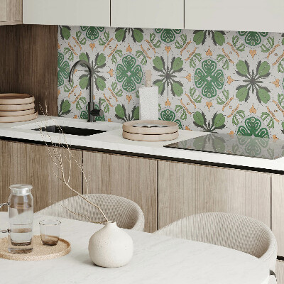 Rechteckige wandpaneel selbstklebend Florale Harmonie in Symmetrie