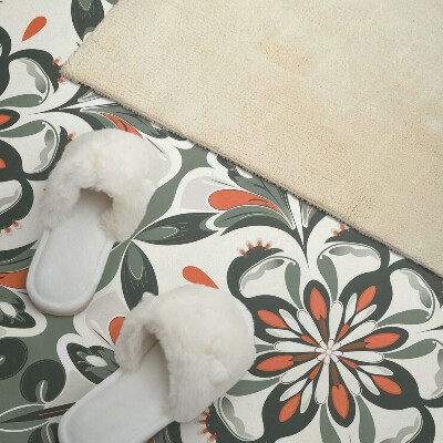 Rechteckige wandverkleidung innen Blumenmotiv mit grünen Blättern