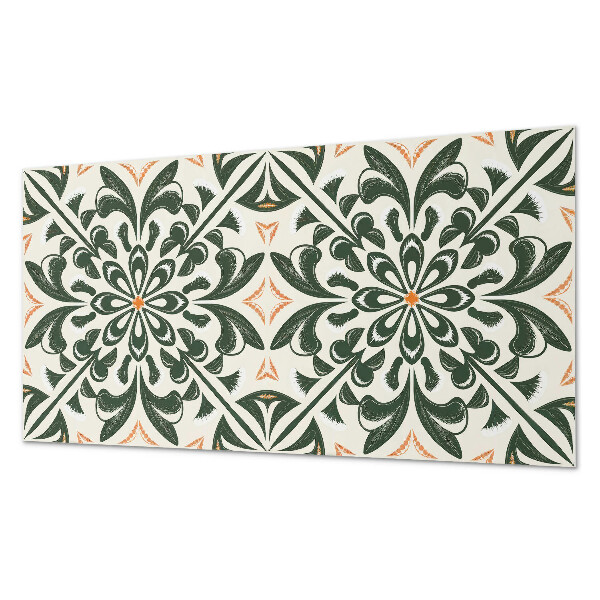 Rechteckige wandpaneel Blumenmotiv mit Blättern