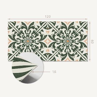 Rechteckige wandpaneel Blumenmotiv mit Blättern