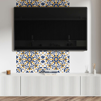Rechteckige wandpaneel selbstklebend Florale Harmonie in Symmetrie