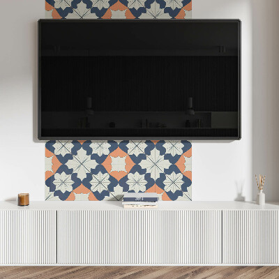 Rechteckige wandpaneel selbstklebend Florales geometrisches Motiv
