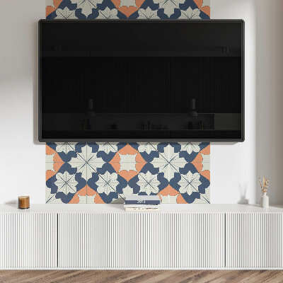 Rechteckige wandpaneel selbstklebend Florales geometrisches Motiv