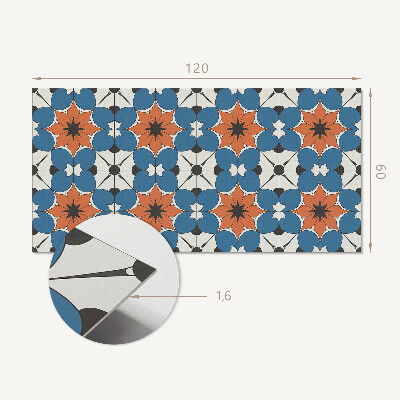 Rechteckige wandverkleidung innen Blumenmotiv