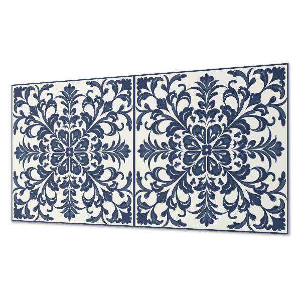 Rechteckige wandverkleidung innen Blumenmotiv mit grünen Blättern