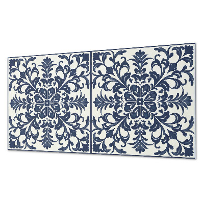 Rechteckige wandverkleidung innen Blumenmotiv mit grünen Blättern