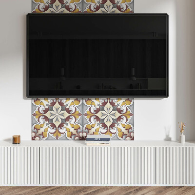 Rechteckige wandpaneel selbstklebend Blumenmosaik im künstlerischen Stil