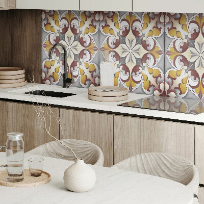 Rechteckige wandpaneel selbstklebend Blumenmosaik im künstlerischen Stil