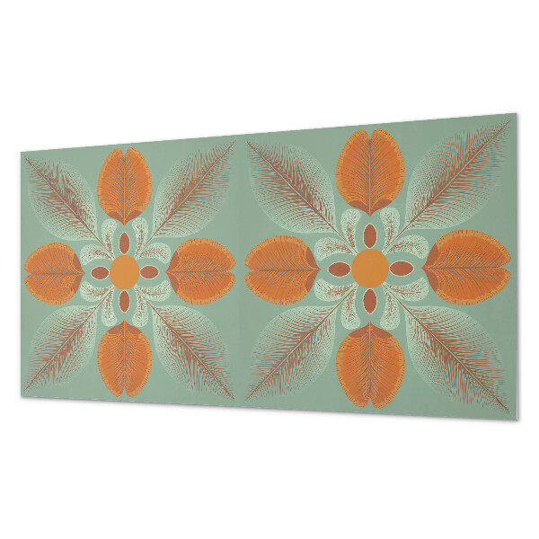 Rechteckige wandverkleidung innen Blumenmotiv mit Blättern