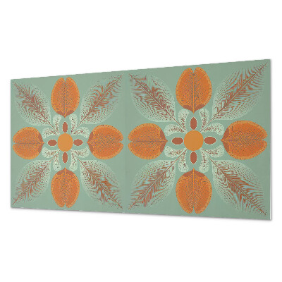 Rechteckige wandverkleidung innen Blumenmotiv mit Blättern